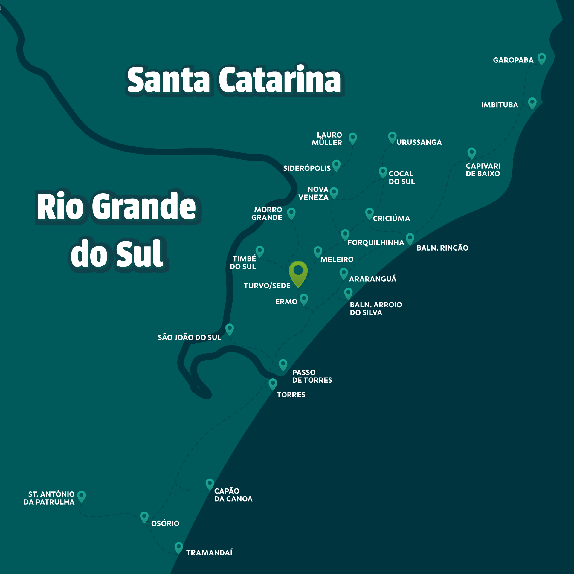 Mapa de atuação